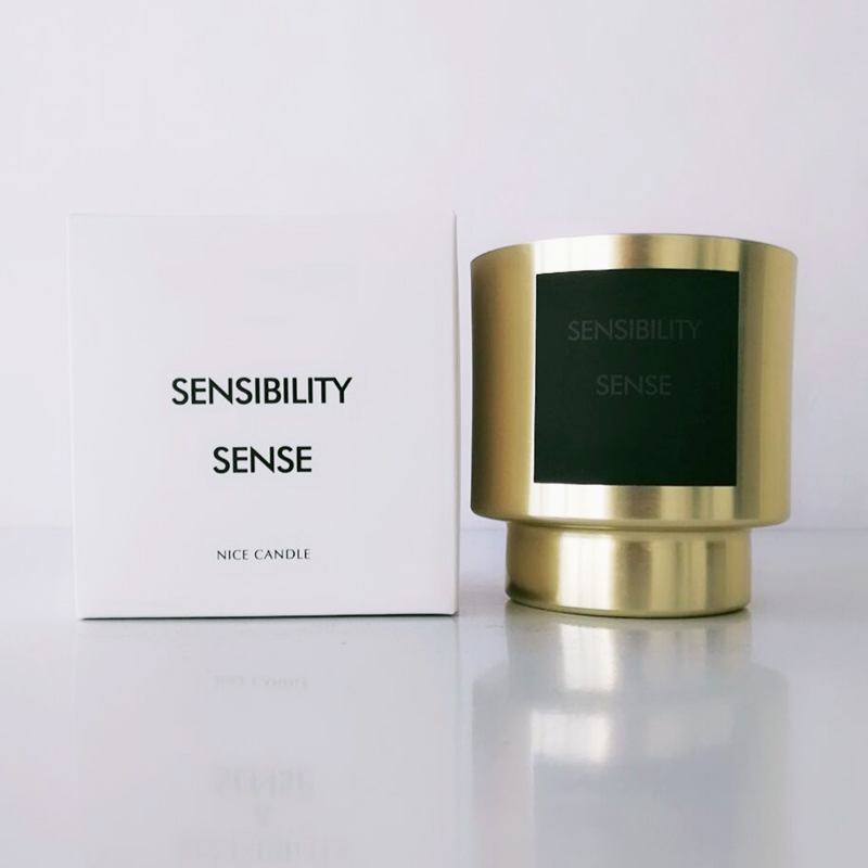 Golden scented candles with own brand label and packaging Australia for party